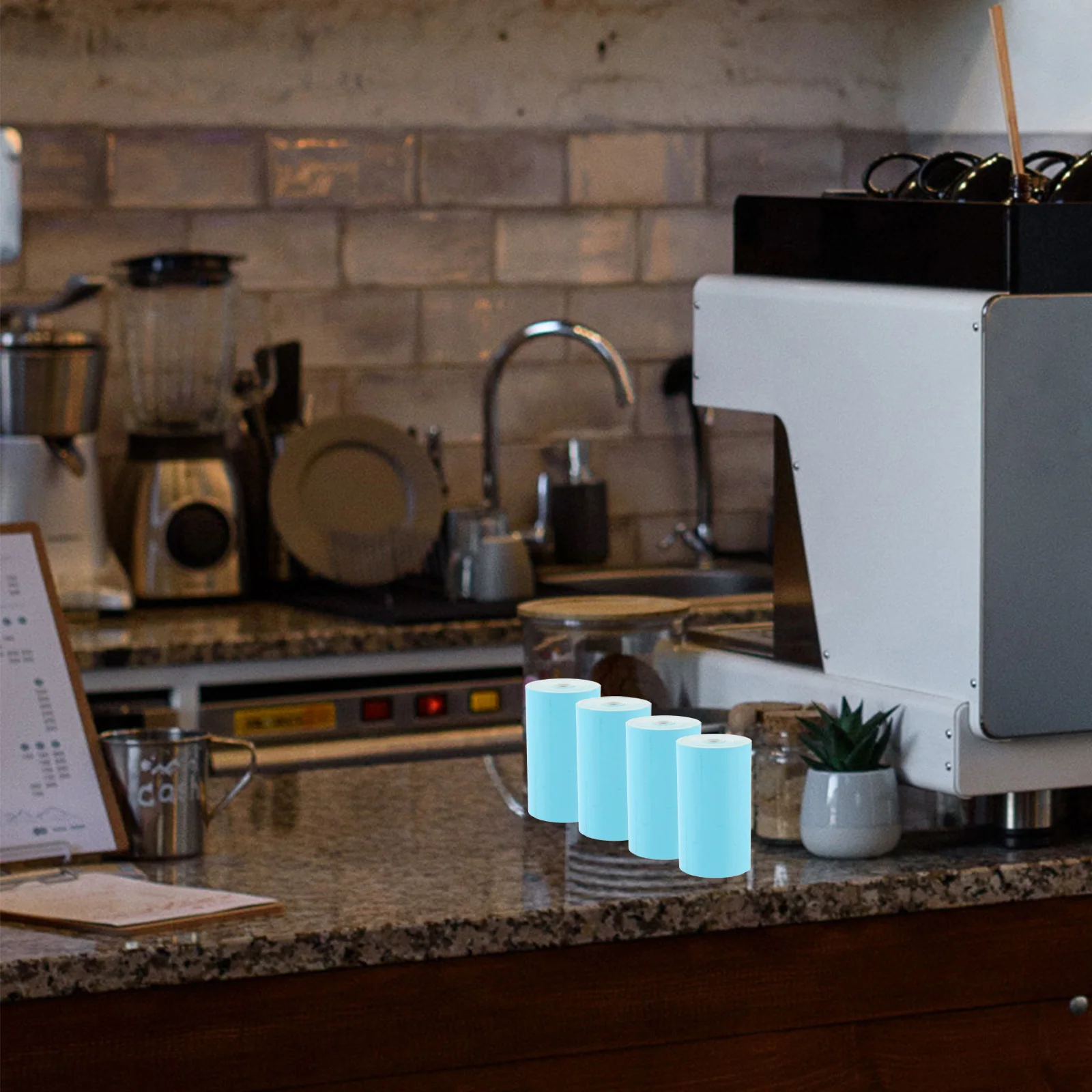 

Thermal Papers 4 Rolls Lint Free No Wear on Printer Head Clear Printing for Home Office Supermarket Thermal Paper