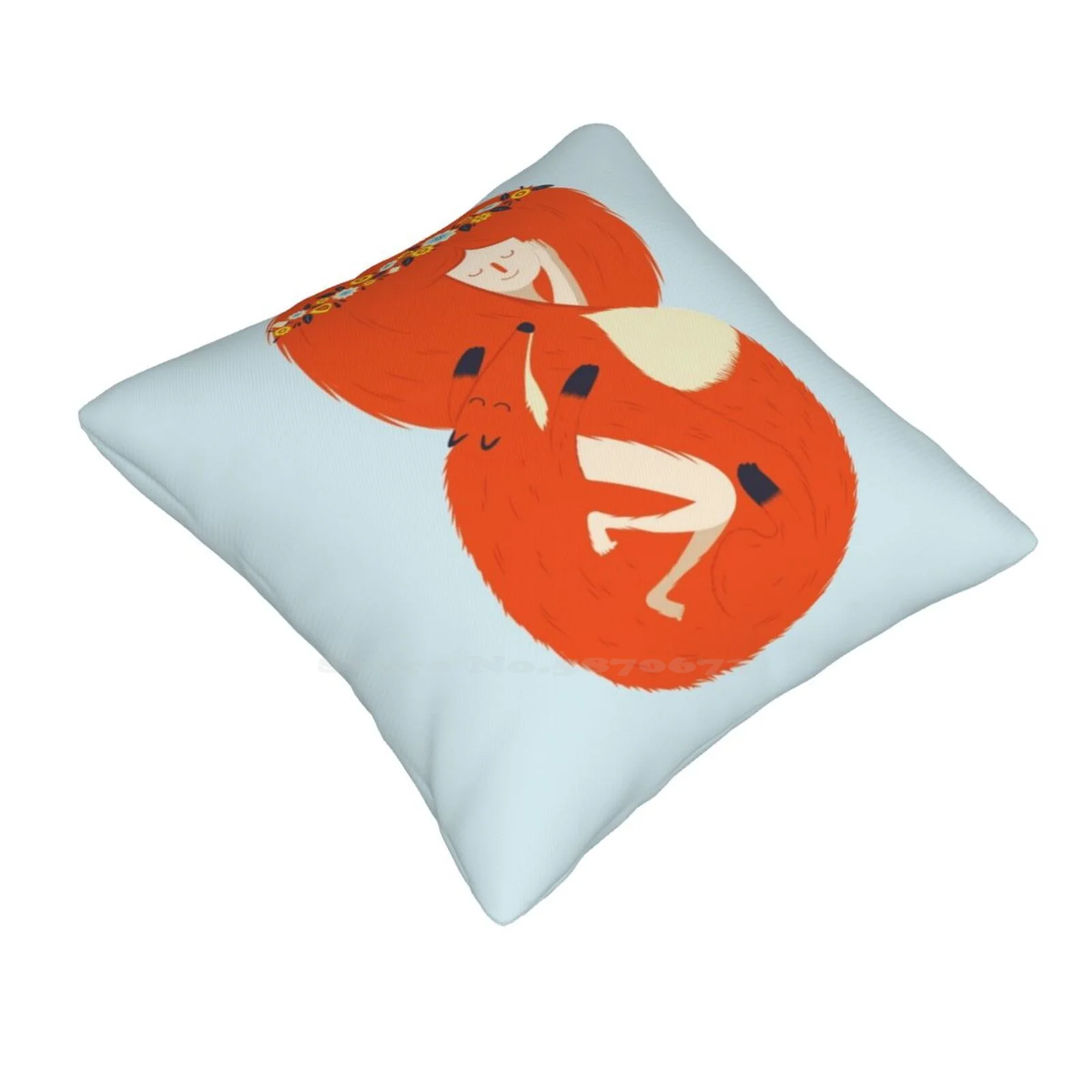 Foxy Lady Pillowslip Pillowcase Foxy Lady Sleep Cute Flowers Ginger Red Head Vixen Mother Nature Adorable Love Happy Joy Fun