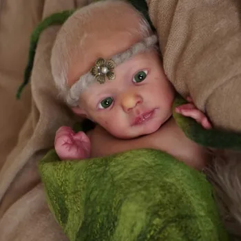 19 inch reborn doll kit ELF fee unfinished unpainted reborn doll parts body and eyes kit with reborn sin Pintar bebreborn reborn