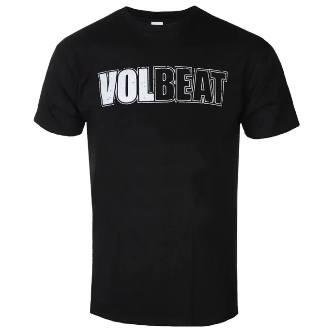 Volbeat - Logo Artistic Pattern Rockabilly Metal Band T-shirt Casual Street Style Cotton T-shirt for Men and Women