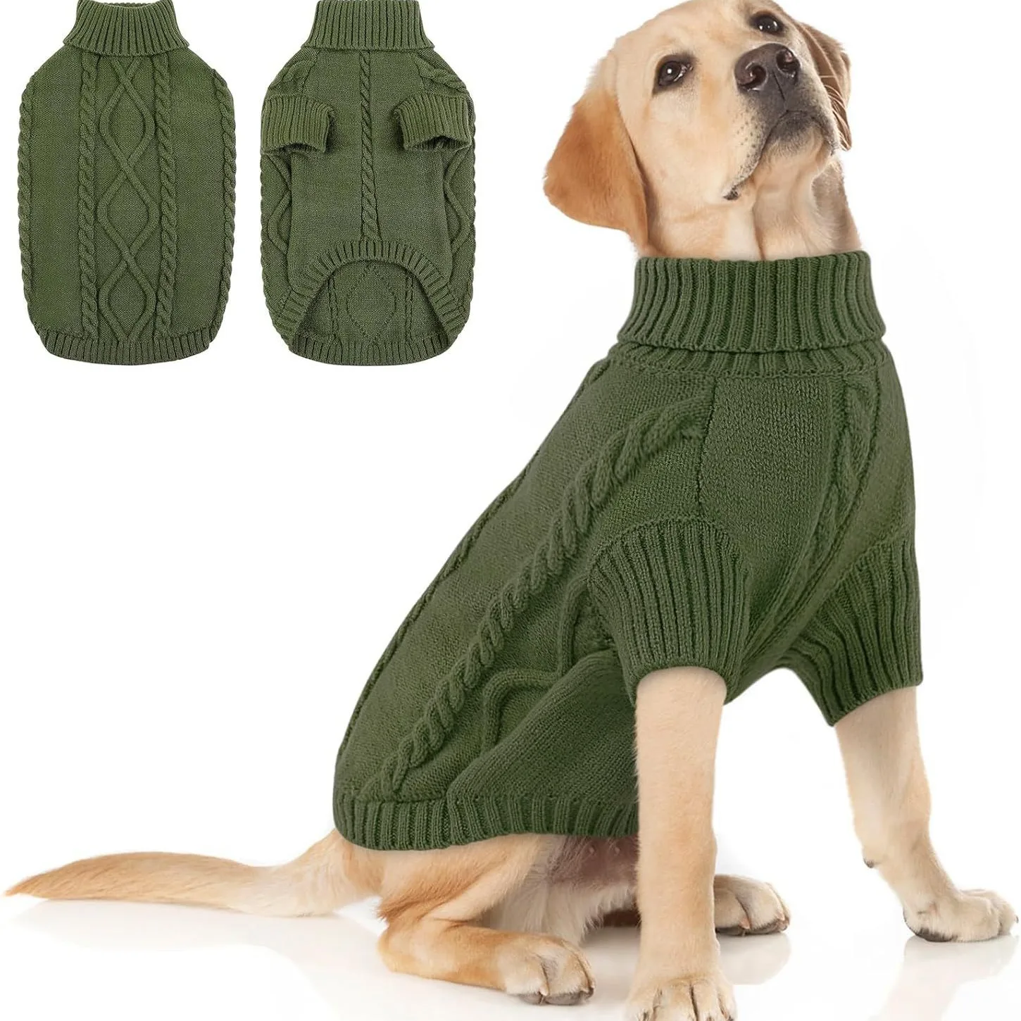 Dog High Neck Knit Sweater: Warm Winter Style, Multiple Colors & Sizes