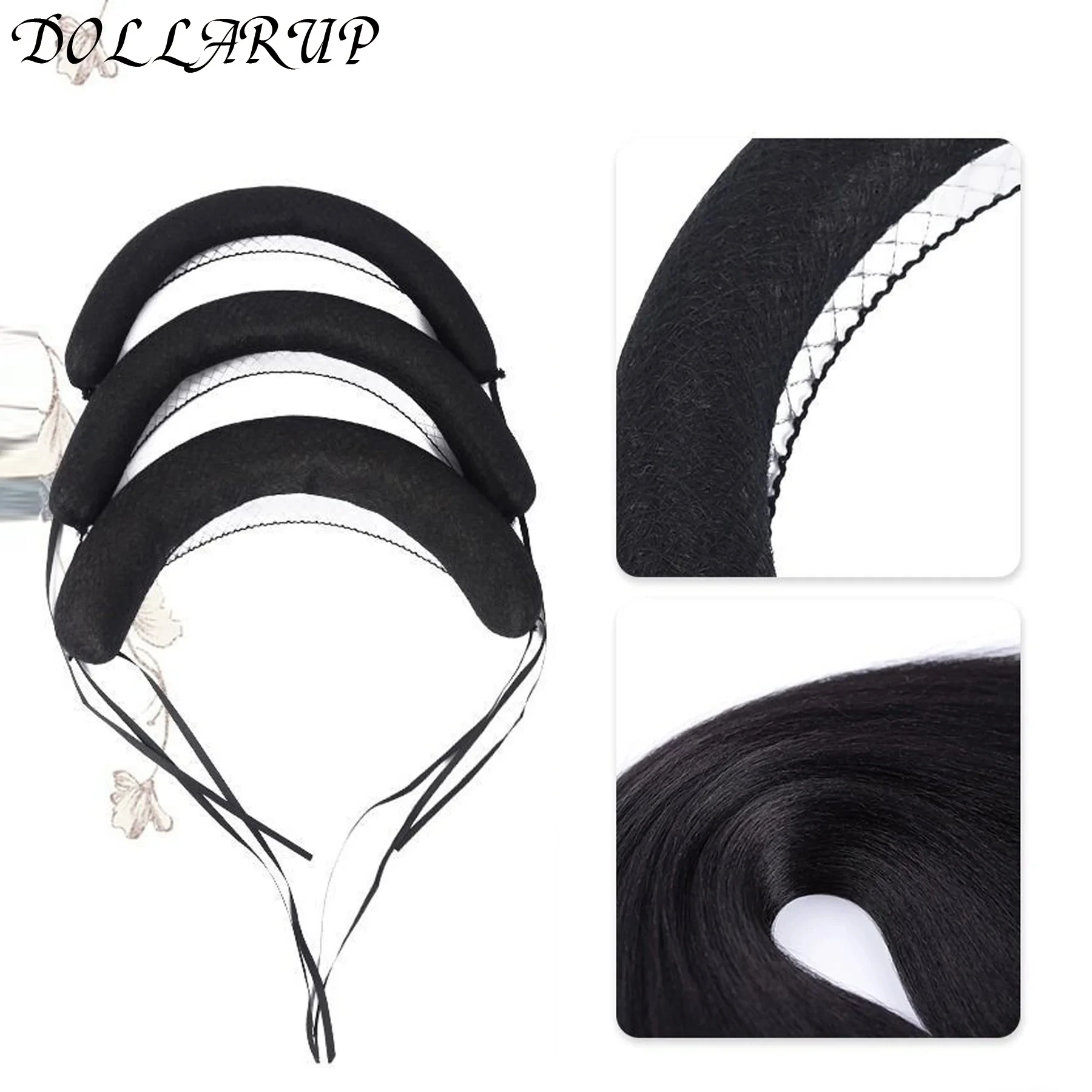 JKL الاصطناعية العتيقة Hanfu شعر مستعار المرأة قطعة واحدة كسول شعر مستعار حقيبة العتيقة الملتوية الشعر عقدة اليومية تنوعا التصميم الوسادة #3