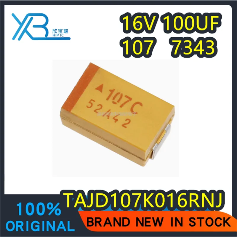 

(30/200 pieces) 16V 100UF 10% 7343 D-type new original TAJD107K016RNJ chip tantalum capacitor spot delivery fast
