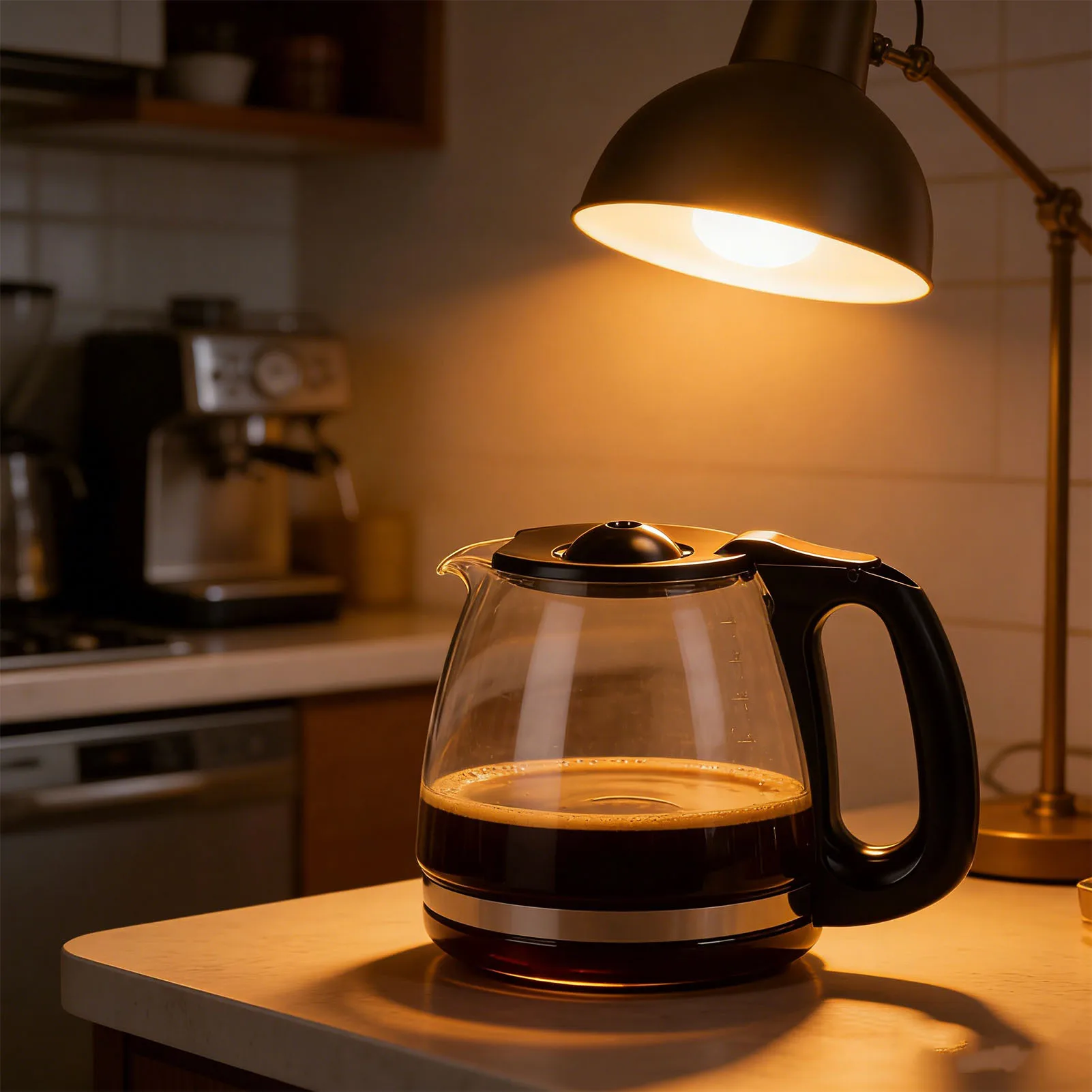 Glass Coffee Carafe Glass Coffee Pot Easy to Clean Heat Cold Proof Coffee Maker Replacement Carafe with Handle Glass Coffee Pot