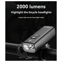 ABYB LED Rechargeable Bicycle Light BR 2000 Lumens Flashlight Road Bike Front Back Headlight Lamp Cycling Taillight