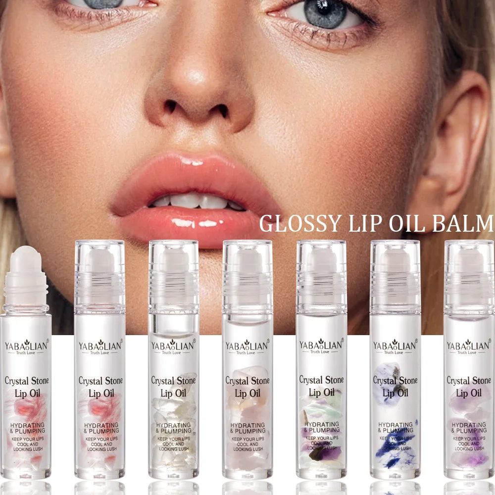 リッププランパーグロス ジェイドマッサージャー付き 唇のラインを軽減 乾燥を軽減 保湿リップスティック 長時間持続する保湿 デイリーメイクアップ