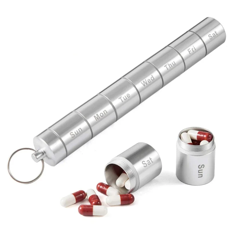 7 شبكات صندوق حبوب 7 أيام أسبوعي علبة حبوب الدواء اللوحي موزع المنظم الخائن التخزين المنظم الحاويات مقاوم للماء #4