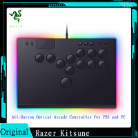 Razer Kitsune All-Button Optical Arcade Controller For PS5 and PC Slim Portable Form Factor - Removable Top Plate - Chroma RGB