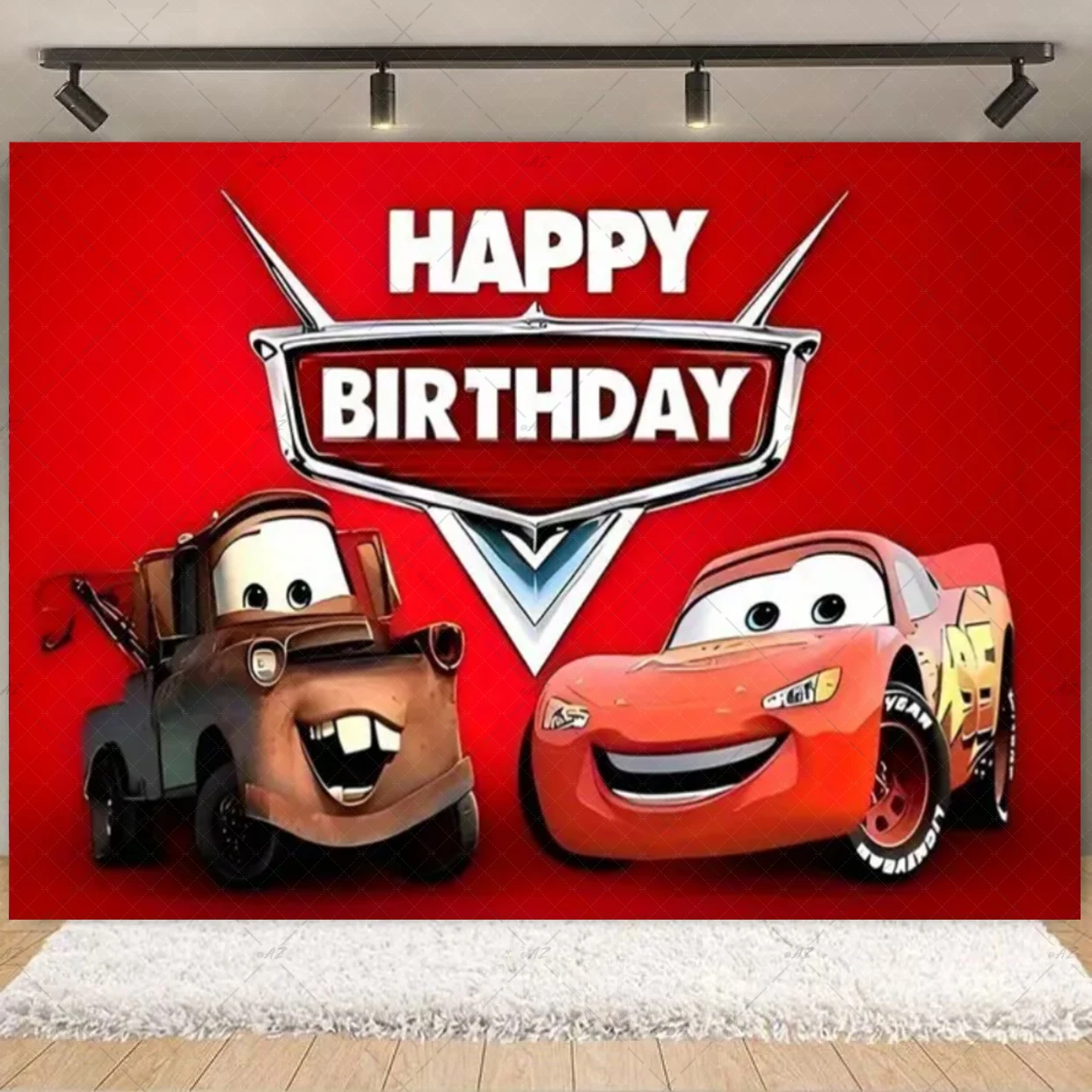 

Disney Pixar Cars Lightning McQueen Theme Backdrop Birthday Party Decorations Boy Children Gifts Toy Car Baby Shower Background