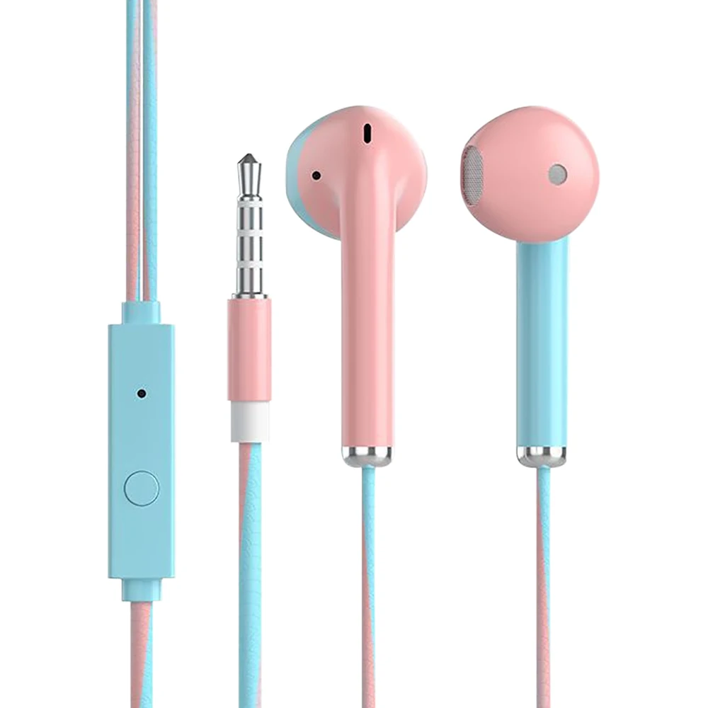 1pcs Hot Sale In-ear Headphone Running Music Game Earphone Noise Cancel For Mobile Phone Pc Pad Laptop With Mic