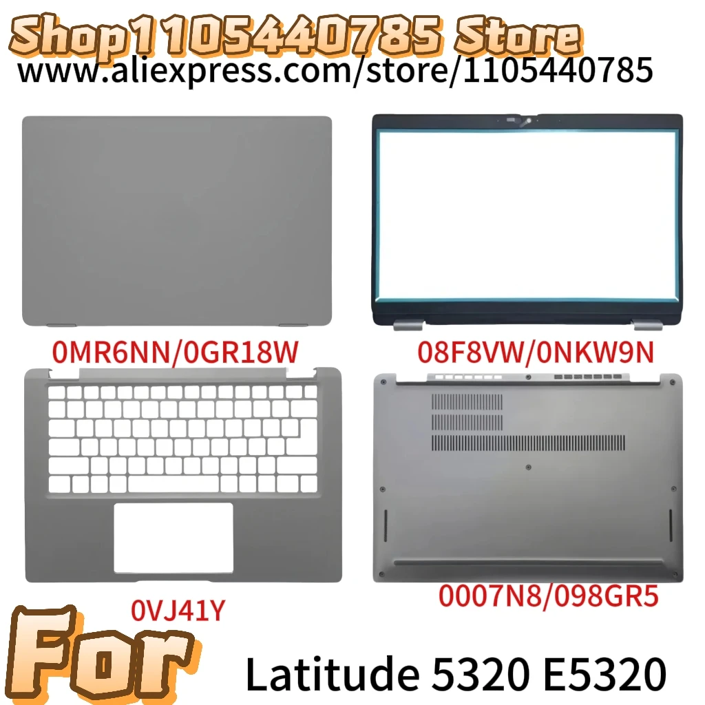 New For Latitude 5320 E5320 LCD Back Cover Top Case/Bezel Cover/Palmrest Cover/Bottom Cover Silver Grey
