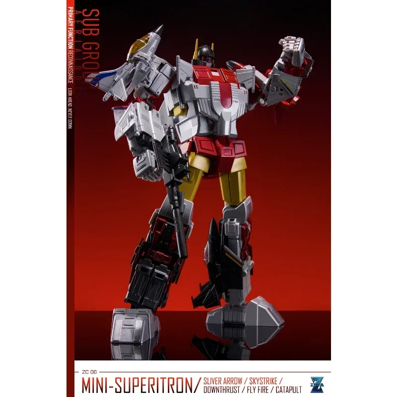 Trasformazione ZETA Toys ZC06 ZC-06 Superion Silverbolt Slingshot Skydive Airraid Fireflight piccola proporzione Set completo