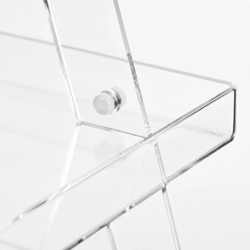 Tiered Cake Display Stand with Clear Acrylic Trays, Top Handle, and Screw-Fastened Assembly for Party Dessert Tables JOMD