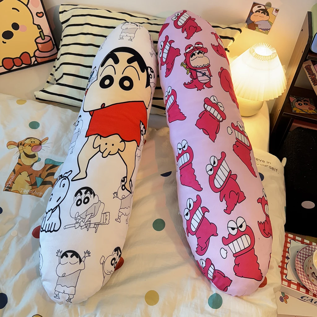 漫画クレヨンしんちゃんロング枕ぬいぐるみアニメ非常に柔らかい抱きしめやすいぬいぐるみ和風漫画プリントベッドサイドクッション