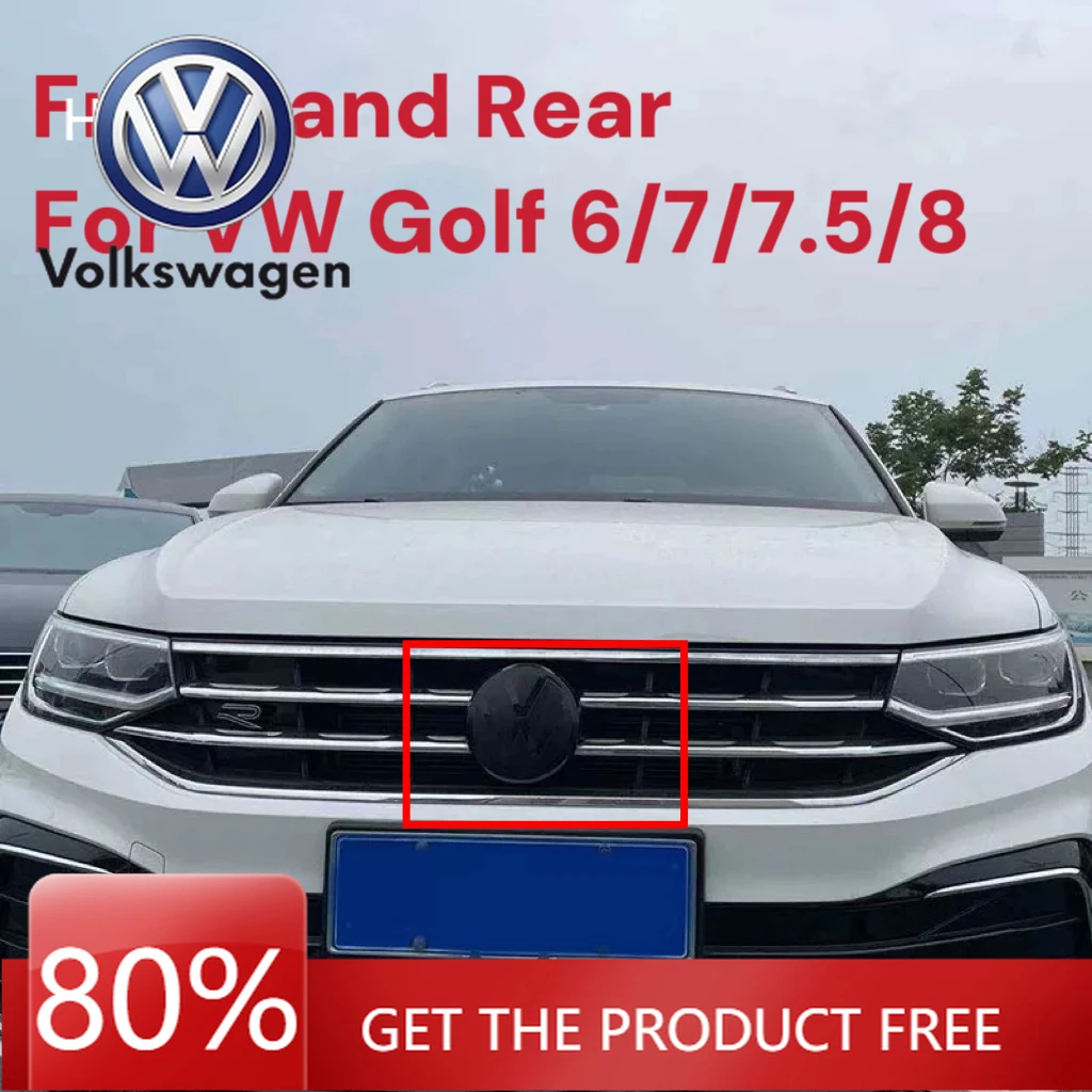 

Эмблемы, 2 шт., передние и задние эмблемы VW Golf 6/Golf 7/Golf 7.5/Golf 8 Not Affect ACC, модифицированная черная этикетка, плоское зеркало, логотип, декоративная Cov