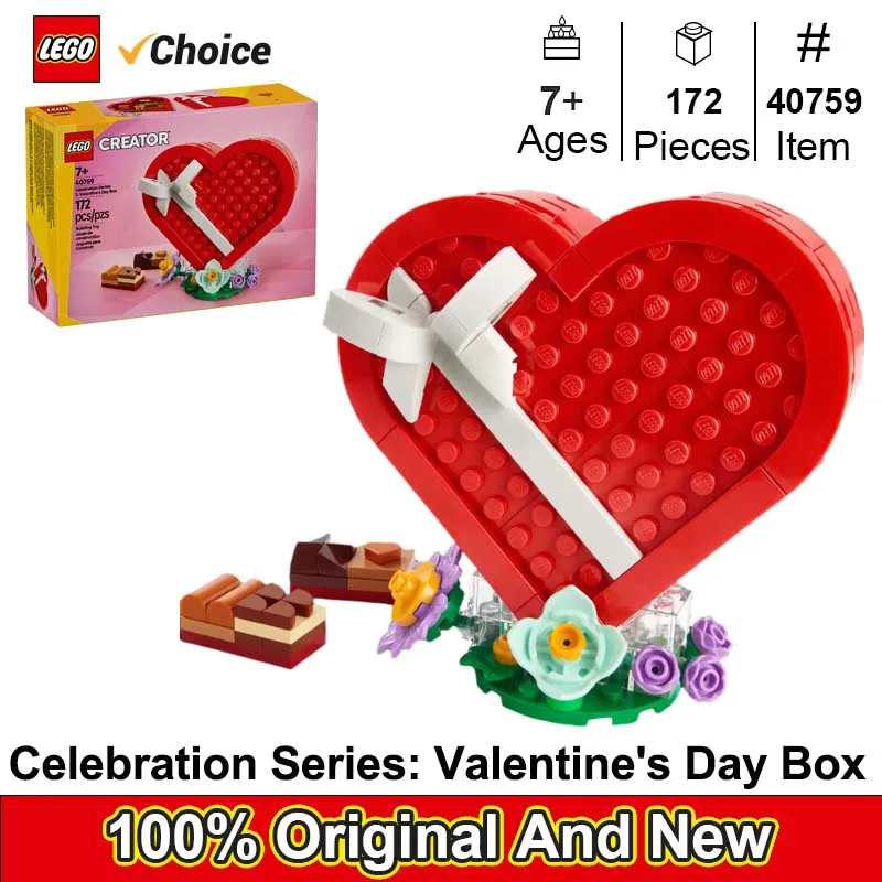 

LEGO 40759 Celebration Series: 2.Valentine's Day Box makes a great gift for a loved one or kids aged 7 and up,172PCS