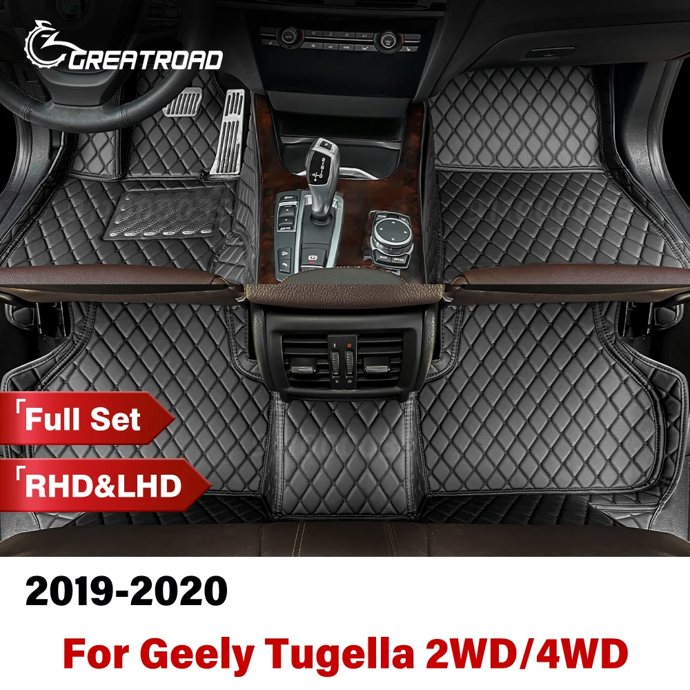 

Car Floor Mats For Geely Tugella 2WD/4WD 2019 2020 Custom Auto Foot Pads Automobile Carpet Cover Interior Accessories