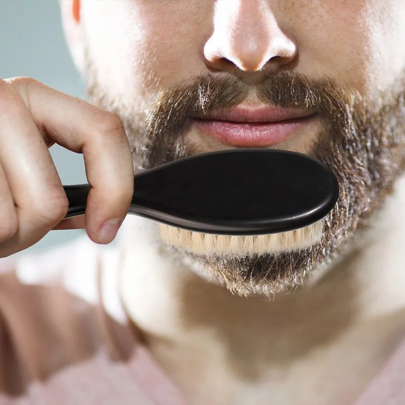 Peine de peinado con cabeza de aceite para hombres, cepillo de barbero, cepillo de limpieza de cabello fragmentado, peine para el cuidado de la