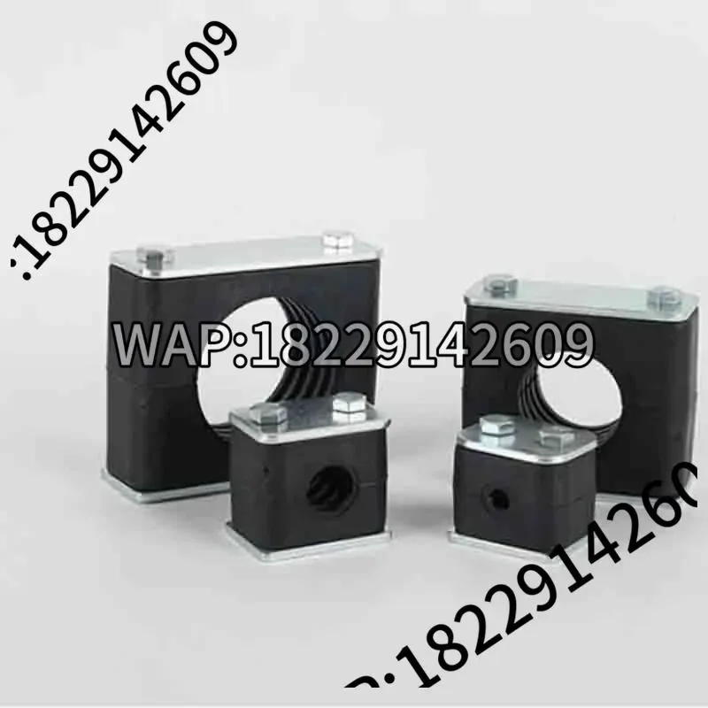 4PCS Black Assorted Pipe Clamp Tube Fastener Kit Bolted Plastic Clips Comprehensive Plumbing Piping Set for 6-60mm Diameter