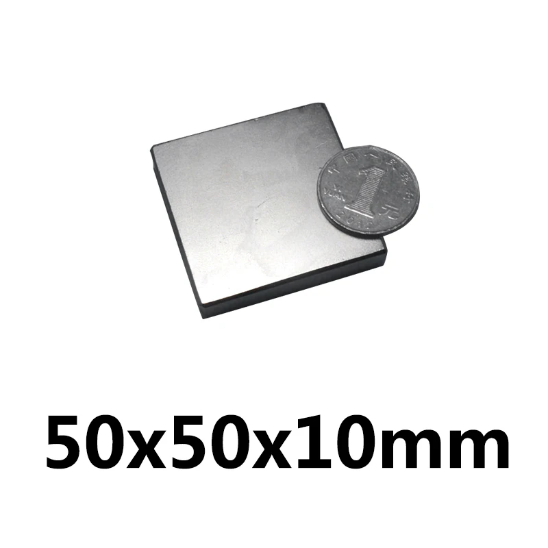 

1/2/3/5/10PCS 50x50x10 Big Thick Quadrate Permanent Magnets 50*50 mm Neodymium Magnet N35 50x50x10mm Strong Magnetic 50*50*10 mm