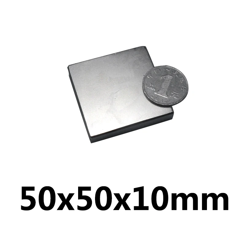 1/2/3/5/10PCS 50x50x10 Big Thick Quadrate Permanent Magnets 50*50 mm Neodymium Magnet N35 50x50x10mm Strong Magnetic 50*50*10 mm