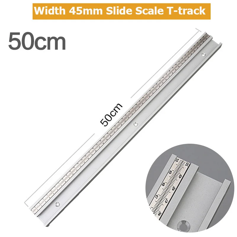 Breite 45 mm Holzbearbeitung DIY Werkzeug Aluminiumlegierung Gehrungsschiene Holzbearbeitung T-Schiene T-Nut für Tischkreissäge Router Tisch – Detail 12