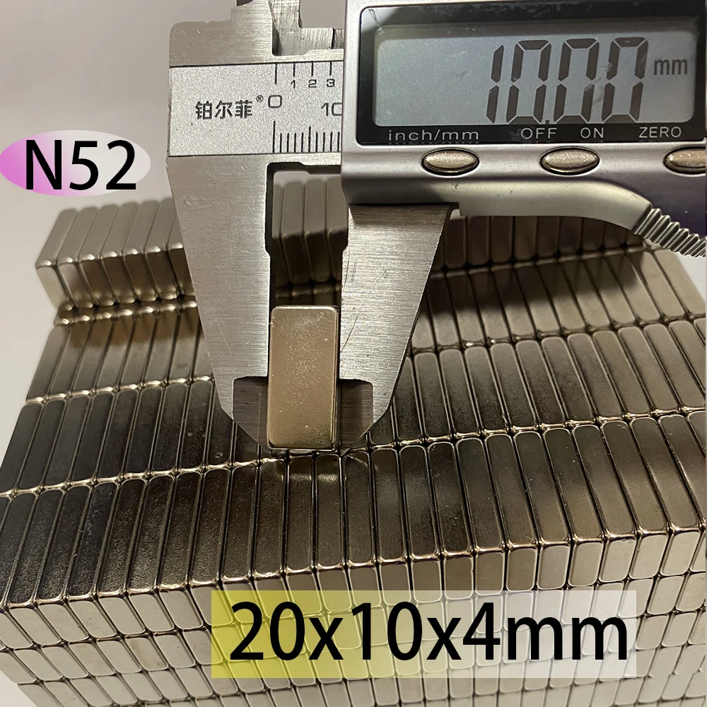 N52 20x10x4 20x10x5 Neodymium Bar Block  Strong Magnets Search Generation Magnet Motor Generator Bar Ndfeb Square Project Sale