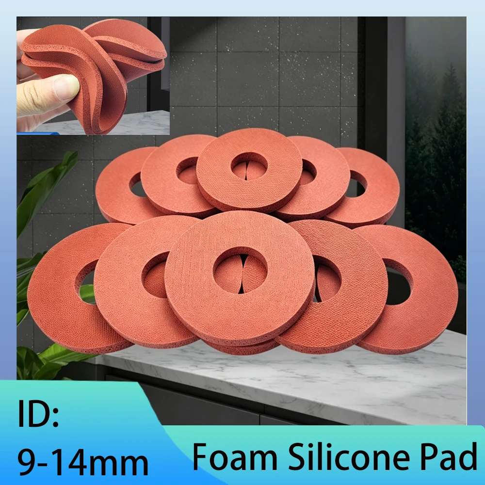 10-40Pcs Foam Silicone Pad ID 9-14mm Solid Sponge Pad High Temperature Resistant Shock-Absorbing Buffering Silicone Gasket