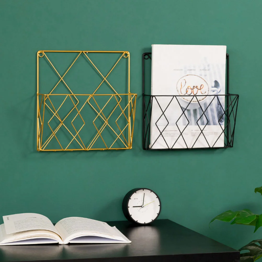 

Storage Basket Office Wall Book Shelf Mount Bookshelves Holders Home Accessories