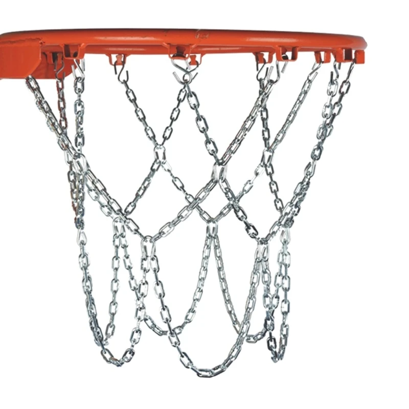 

Heavy Duty Chain Basketball Net Replacement, Steel Chain Net for Basketball Hoop, Standard Braided Chain Basketball Net