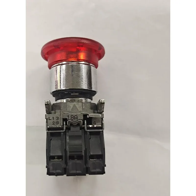 Fit for Schneider XB4 pull-out emergency stop button red mushroom head with light ZB4BW643 + ZB4BW0B45