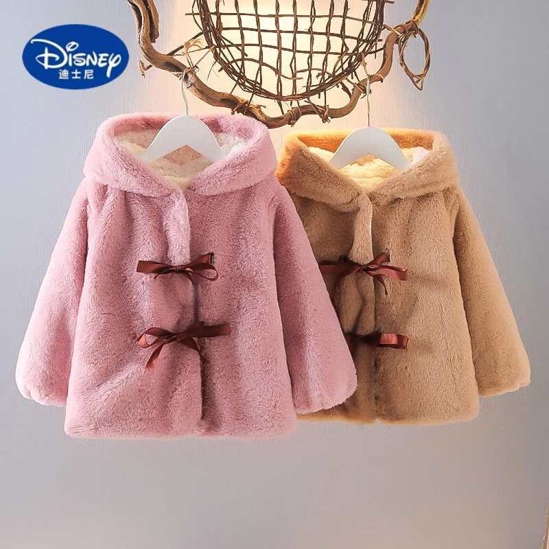 

Disney Girls' 2025 Winter Cardigan | Korean Style Bunny Ear Hooded Fleece Coat, Baby & Toddler Outerwear for Cold Days