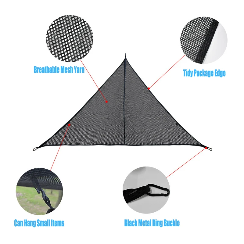 Triangle Camping Hammock Giant Folding Aerial Hanging Mesh Cloth Bed Giant Outdoor Garden Yard Patio Leisure Sleeping Swing Bed