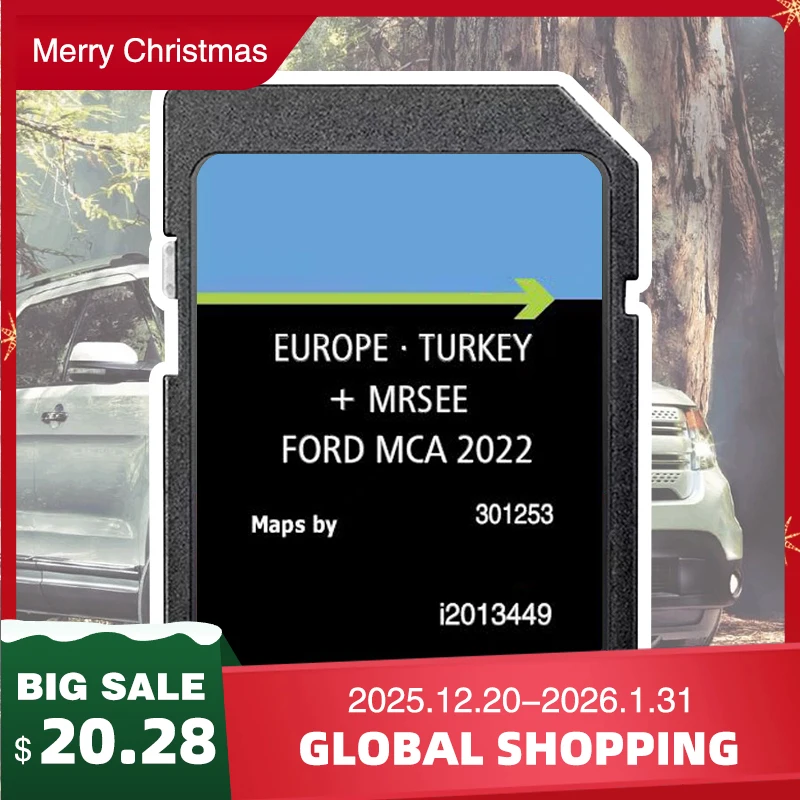 MCA 2022 Naving Sat Nav Europe for Ford SD Card Maps Mondeo Kuga Focus C-Max S-Max (2010-2014)