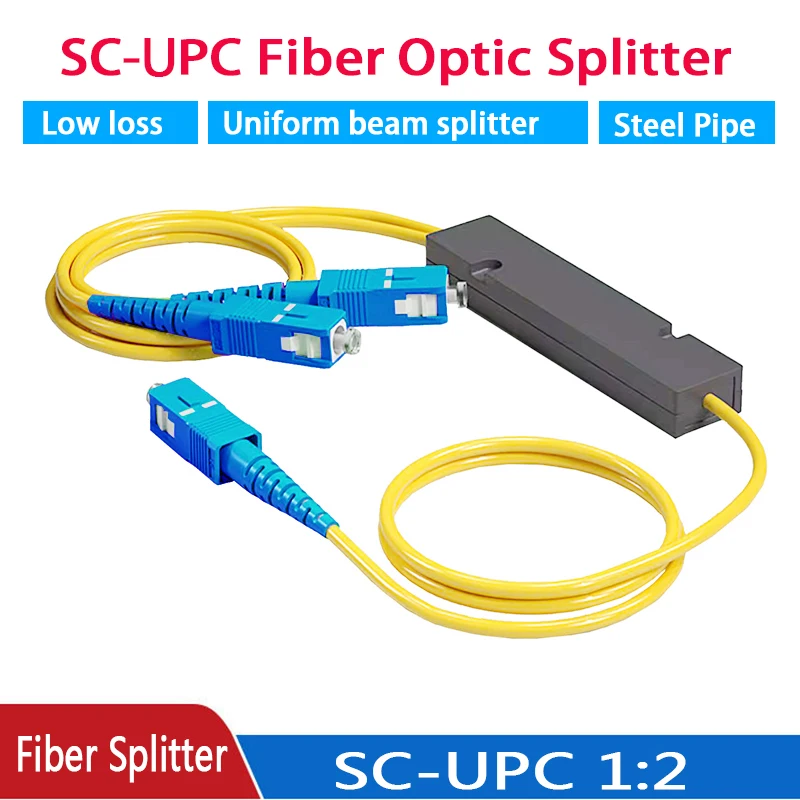 Fiber Optic Splitter Box FTTH ABS Box SC SC/APC 1x2 PLC UPC 1*4 Planar Lightwave Circuit Splitter 1*8