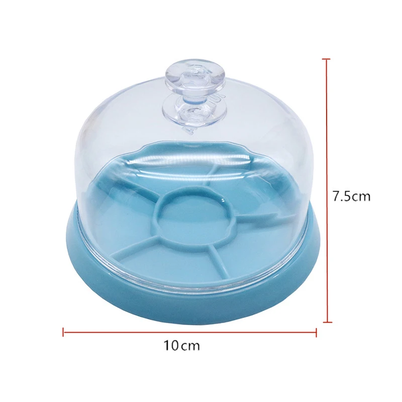 1Pc 6 Slots Watch Dust Sheet Cover with Tray Jewelry Movement Components Plastic Dustproof Covers Watchmaker Repair Tools