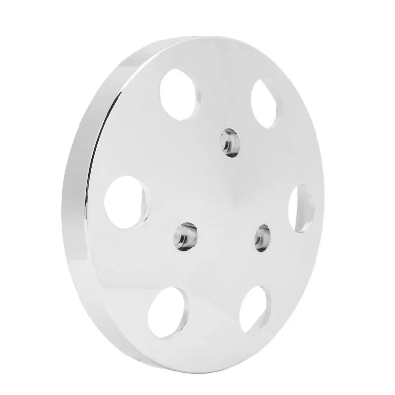 

Крышка шкива сцепления компрессора переменного тока, высокопрочный алюминиевый сплав, нержавеющий для компрессоров Sanden 508, SD5, серебристый, хромированный