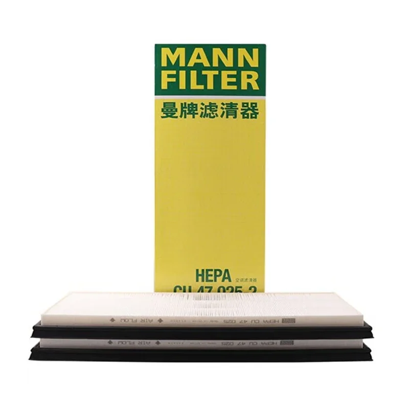 For Tesla Model Y Model 3 EV HEPA Carbon Cabin Filter Kit MANN FILTER CUK25015/21-2 CUK46025/1-2 CU47025/3-2 Build-in Air Filter