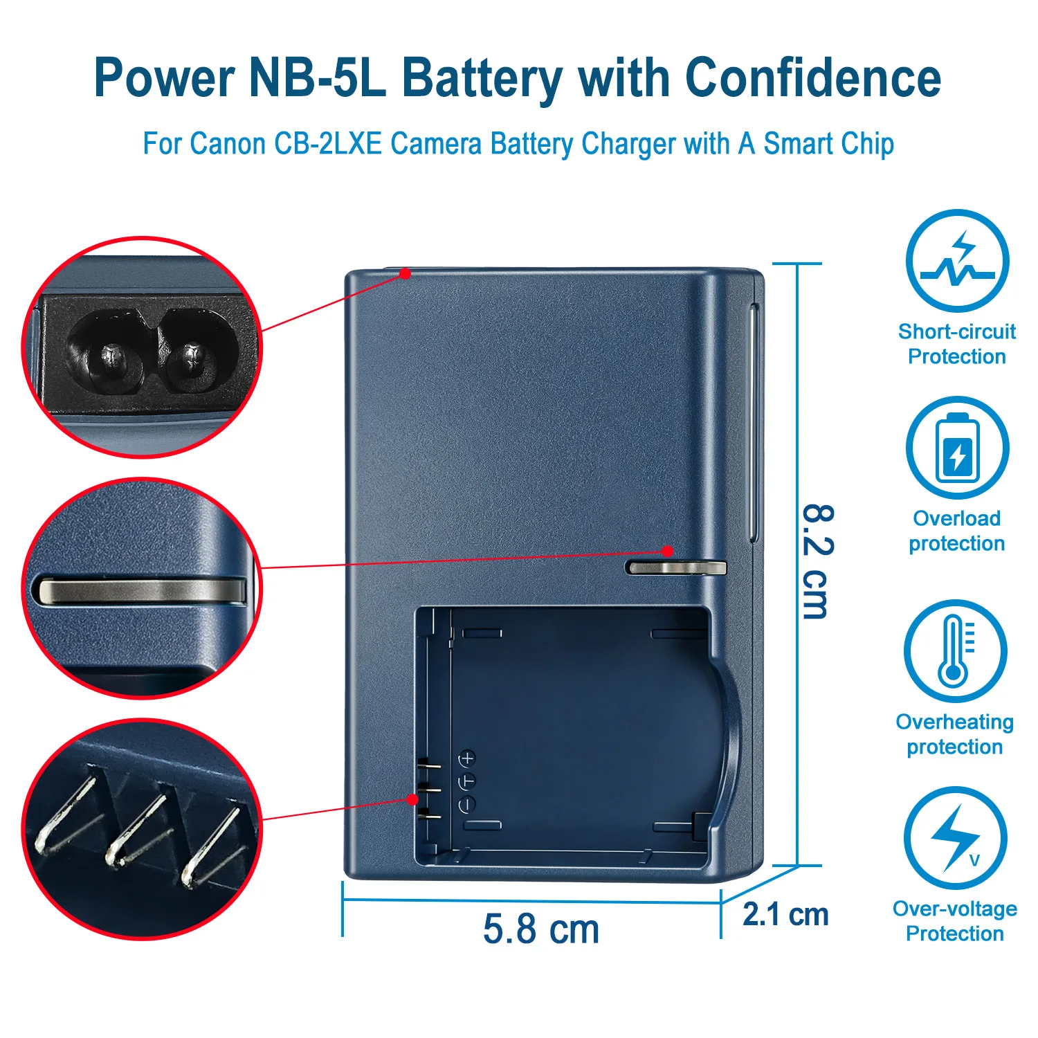 NB-5L Battery Charger For Canon PowerShot S100 S110 SX220HS SD700 SD880 SD990 3000IS 830IS 960IS 850IS Cameras CB-2LXE Charger