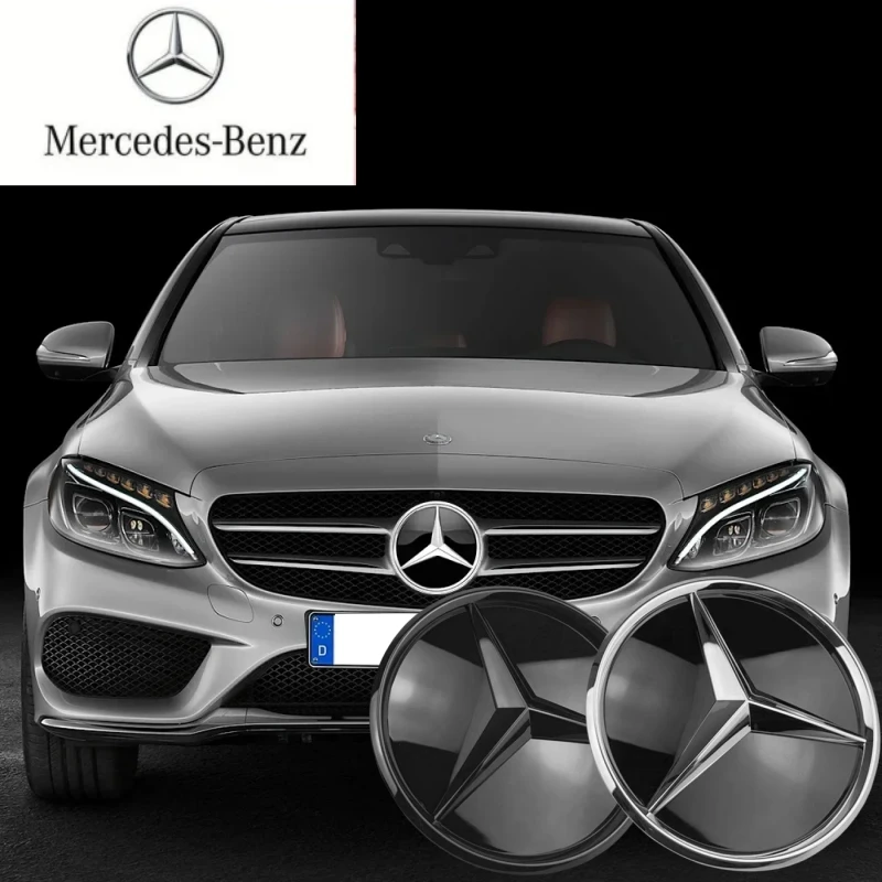 White Blue Red Light Car Front Grilled Star Emblem LED Illuminated Logo for Mercedes Benz W205 C E R ML GL GLA CLA CLS 2013-2016