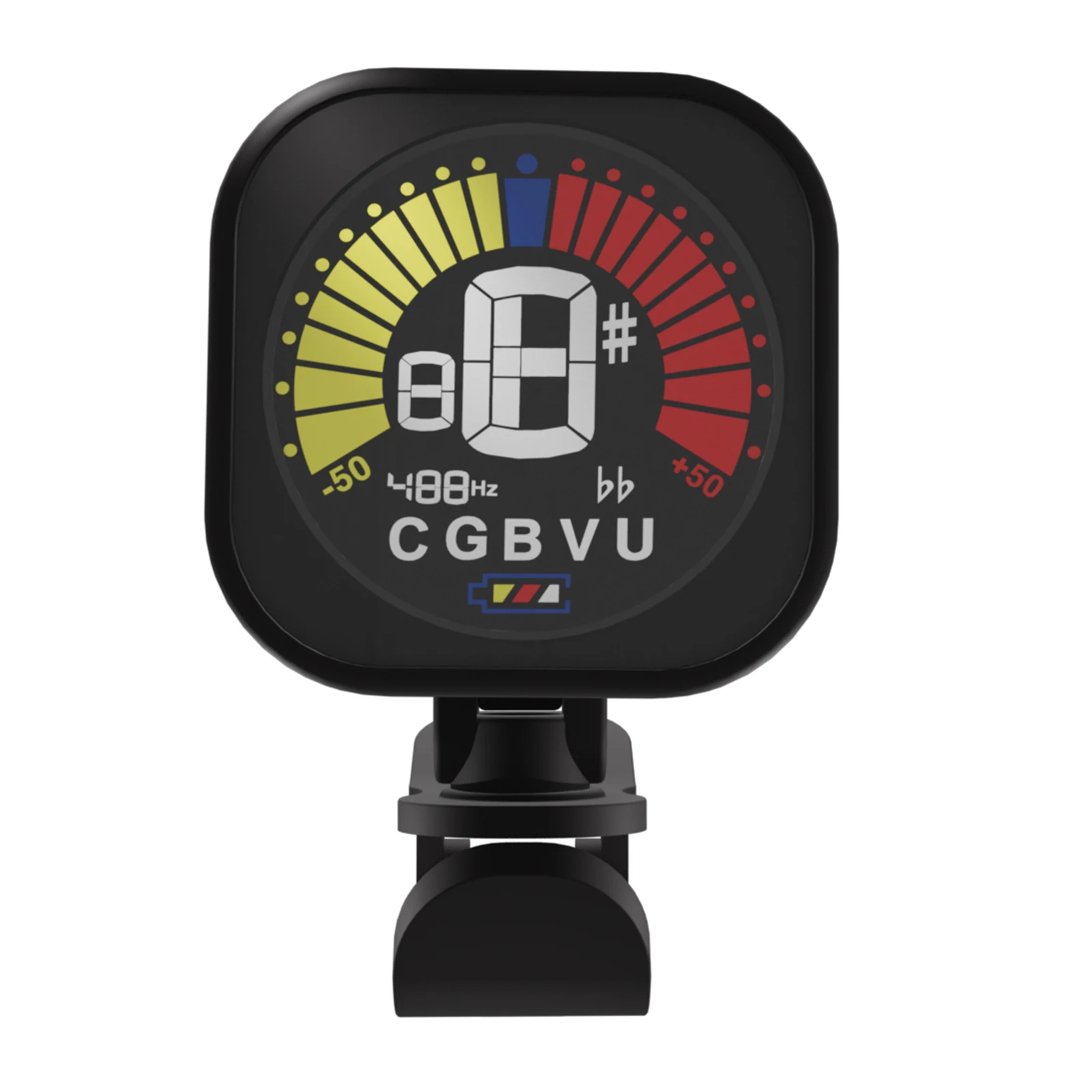 Guitar LCD Tuner USB Type-C Portable ABS Rechargeable Clip on Tuner Bounce Accessories Suitable For Guitar Bass Violin Ukulele