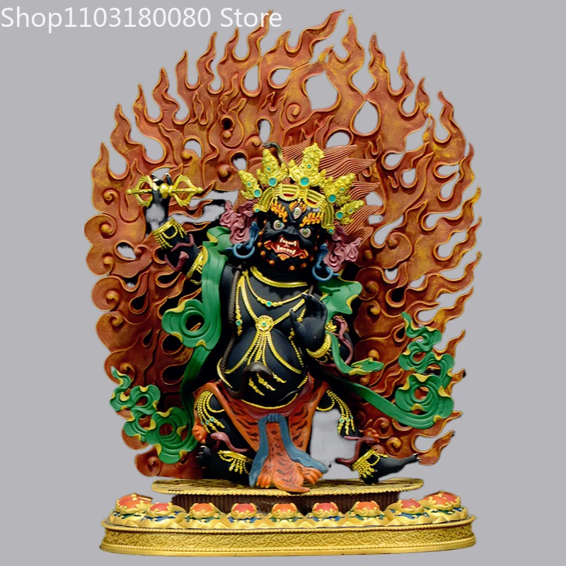 

49.5cm Copper Painting Vajrapani Bodhisattva buddha statue Nepal Tibet sculpture