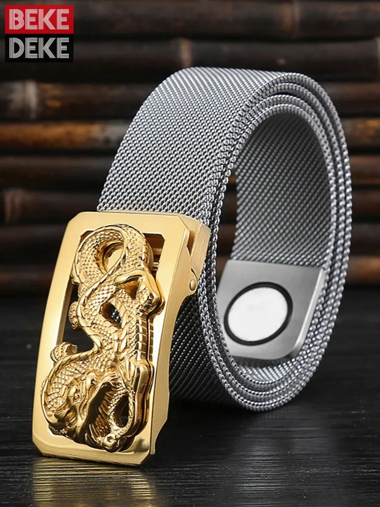 

2026 Новый дизайнерский модный мужской универсальный однотонный металлический ремень из нержавеющей стали, мужской ремень для джинсов, мужские повседневные ремни