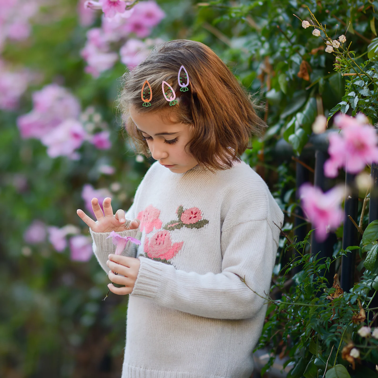 

21Pcs Carrot Hair Clips Girls Barrettes Cute Candy Colored Stylish Accessories Easy Use Secure Hold Various Hairstyles