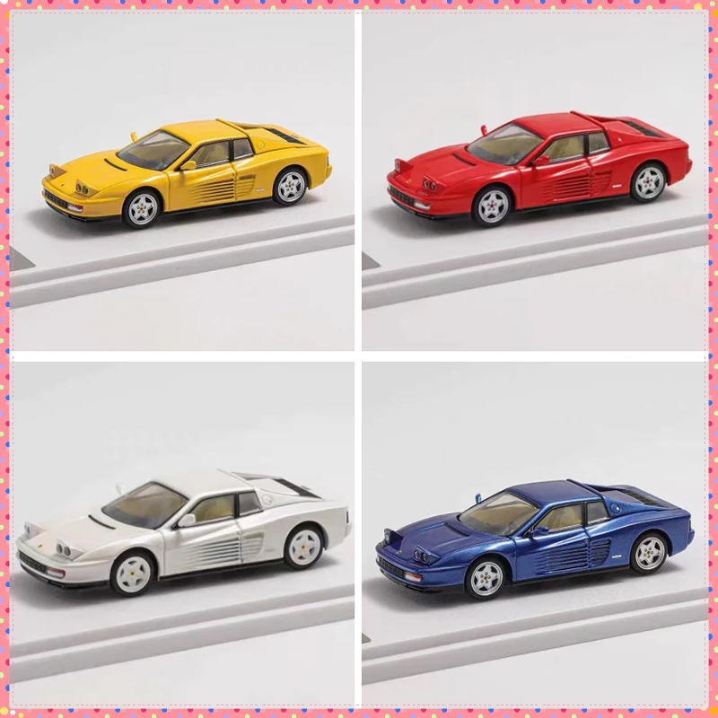 Diecast XF  Alloy 1: 64 1988 Testarossa Retro Luxury Sports Car Standing Lamp Edition Car Model Holiday Gifts Toys