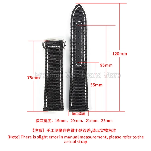 Imagen 2 del producto Color rápido duradero uso diario cómoda interfaz plana correa de reloj de nailon para Omega Speedmaster Swatch 20mm 21mm 22mm negro azul