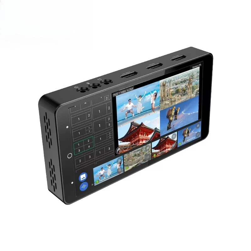 Live Broadcast Streaming Box 4K Video Output Portable NDI RTMP Video Source Switcher