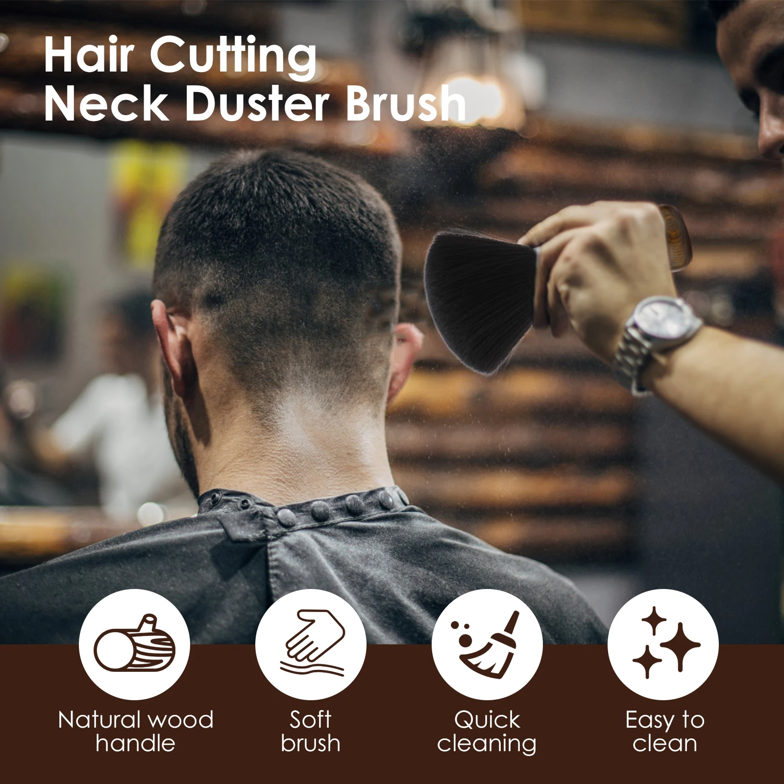 فرشاة شعر ناعمة لتصفيف الشعر و - مراجعة Neck Duster Brush Barber Salon وسعره