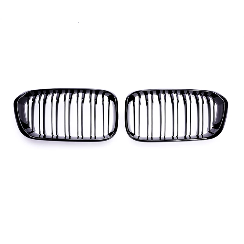 Parrilla delantera de doble listón negro brillante para BMW Serie 1 F20 F21 Facelift 2015-2019 118d 120i 130 M135