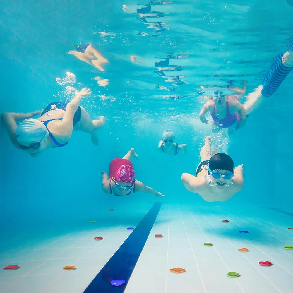 1/2 Juego de gemas coloridas subacuáticas para piscina, gemas de buceo, juguete para piscina, incluye 64 gemas coloridas, juegos de piscina de verano, actividades al aire libre